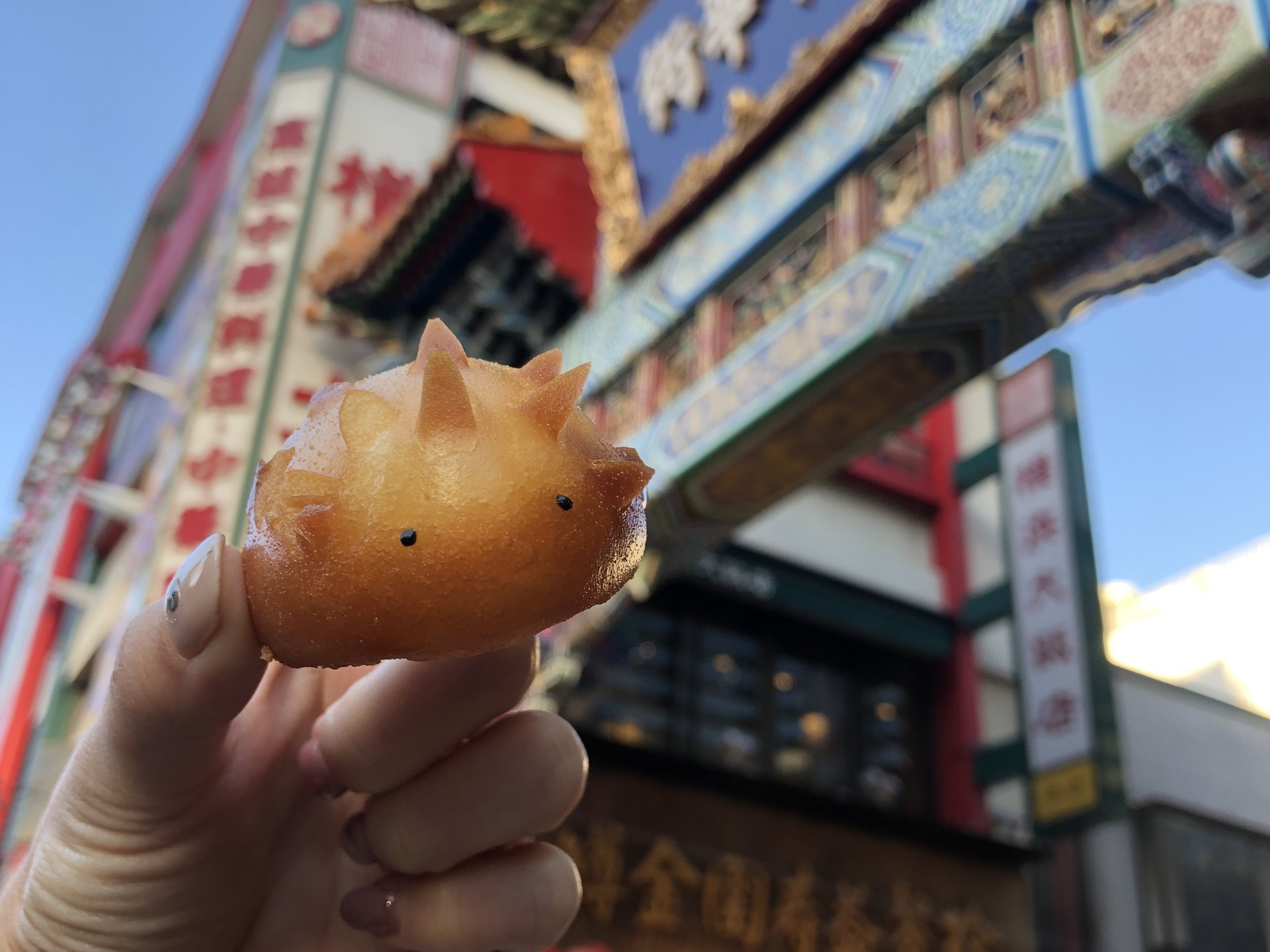 中華街「ハリネズミまん」美味しくてインスタ映えする100円饅頭