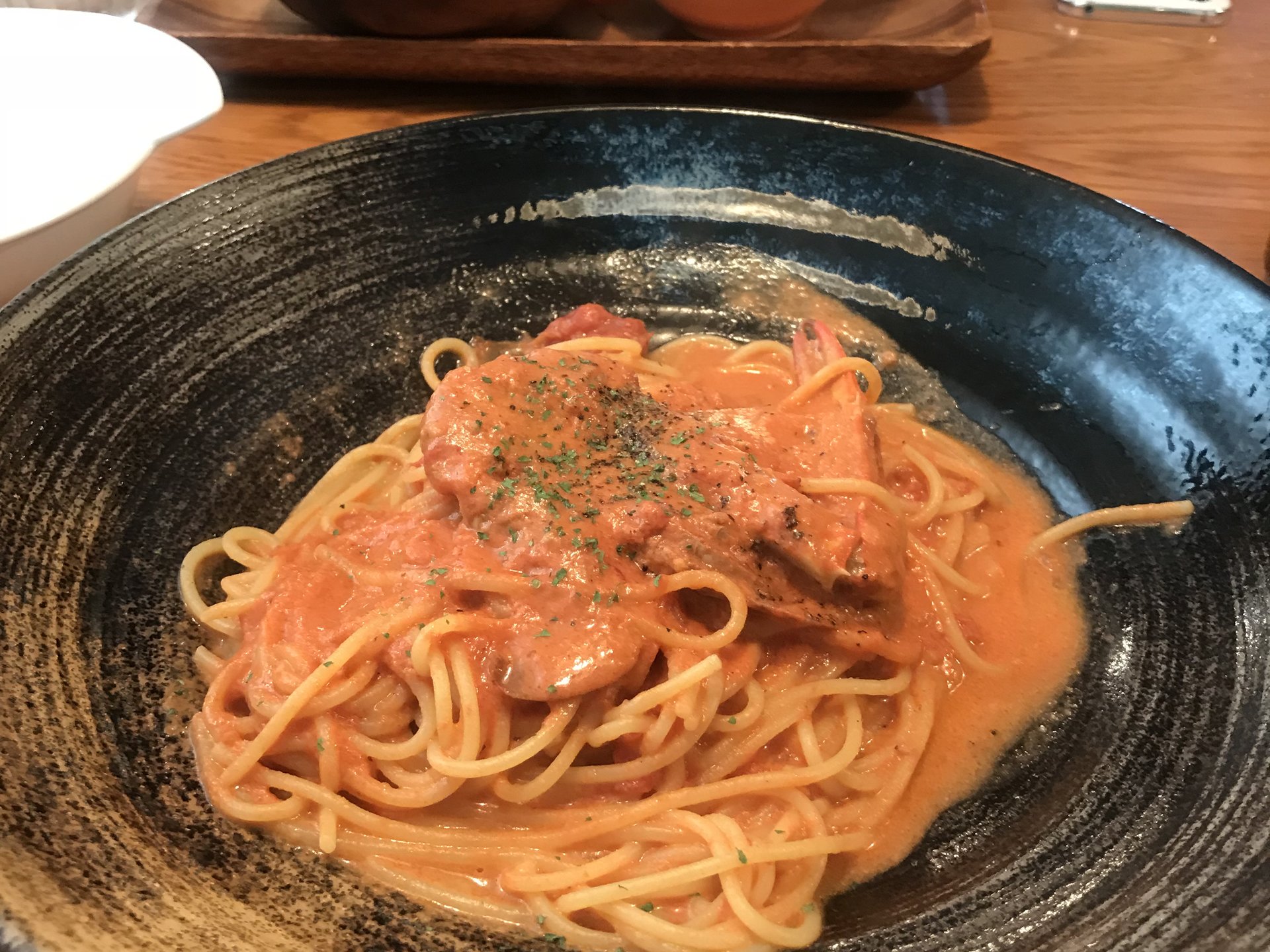 【飯塚】福岡市内でも大人気のお店はは飯塚でもやっぱり人気だった♡限定ズワイガニパスタを堪能♪