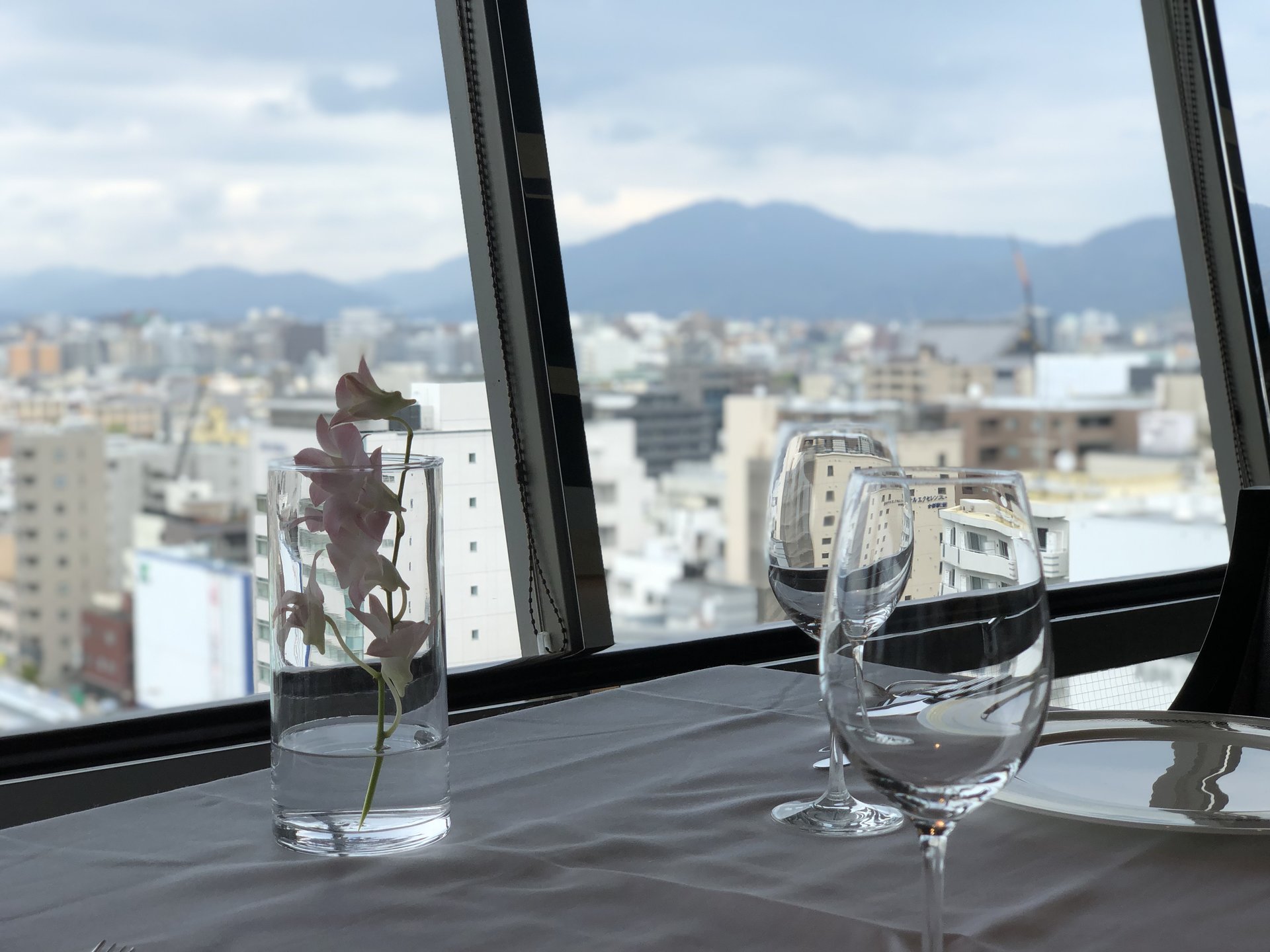 京都デート「リーガロイヤルホテル」最上階の絶景‼︎360°回転レストラン