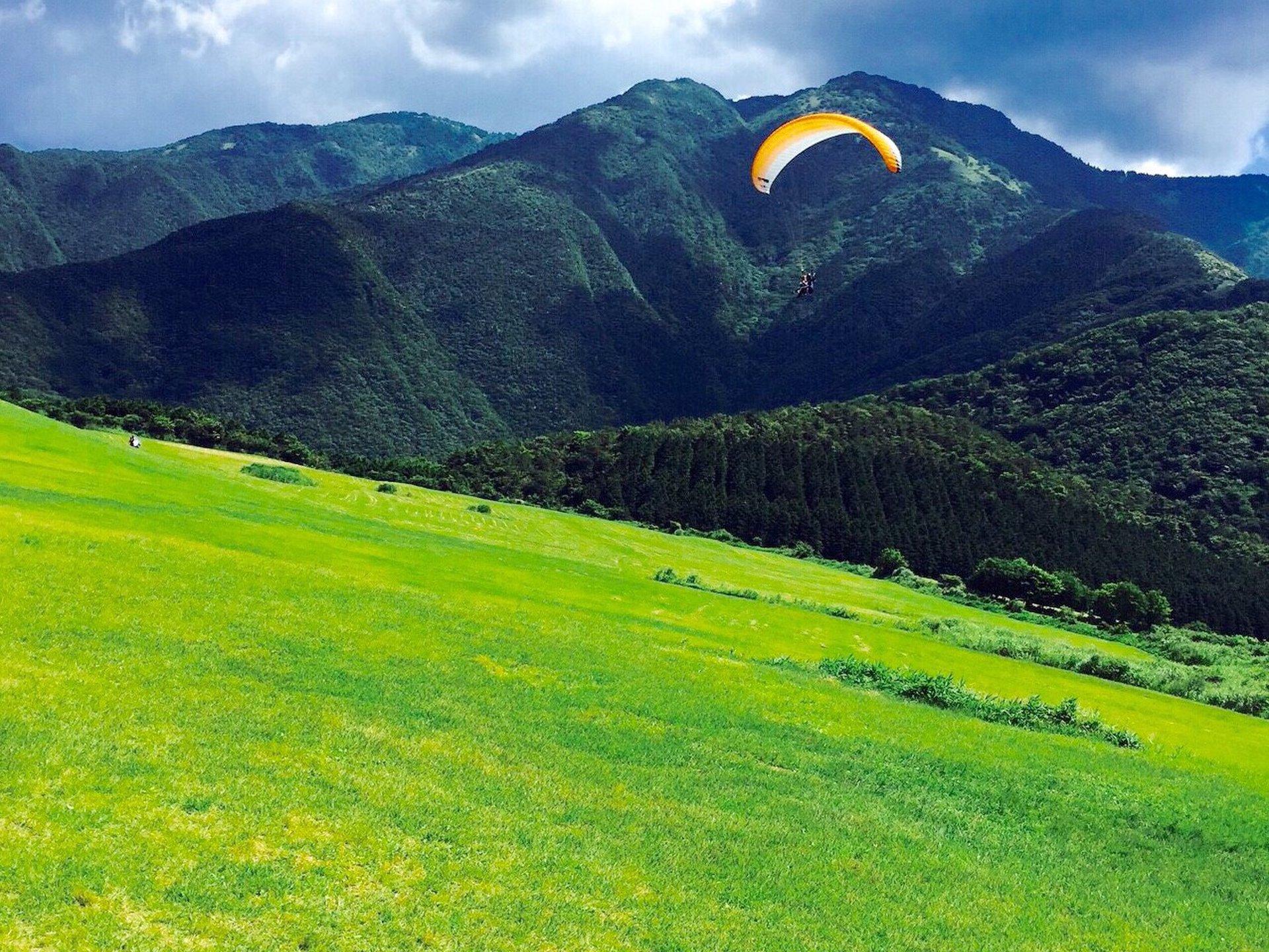 夏こそアクティブに☆【静岡県・朝霧高原でパラグライダー】地上400mを飛ぶ！